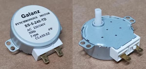 Двигатель вращения тарелки СВЧ, 220-240V, 4W, 5/6r/мин, H12mm, Galanz SS-5-240-TD, MM240V04
