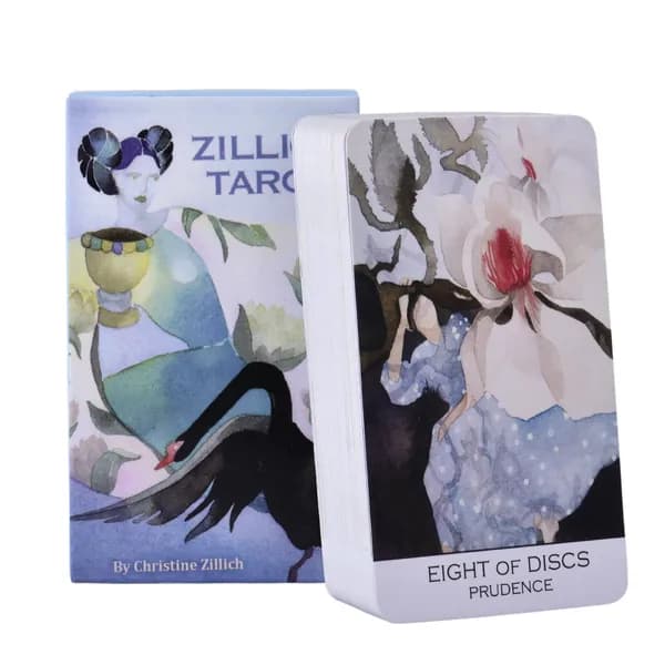 Английская версия игры Zillich Tarot Cards Deck Flower language Color Centennial Oracle Card, используемой в