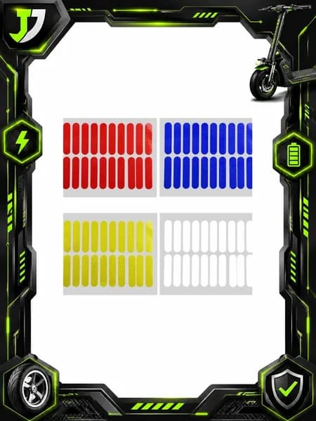 PVC отражатель, Red/Yellow/Silver/Blue, 28*22cm, 20g, 20 шт. наклеек, для Ninebot Max 95