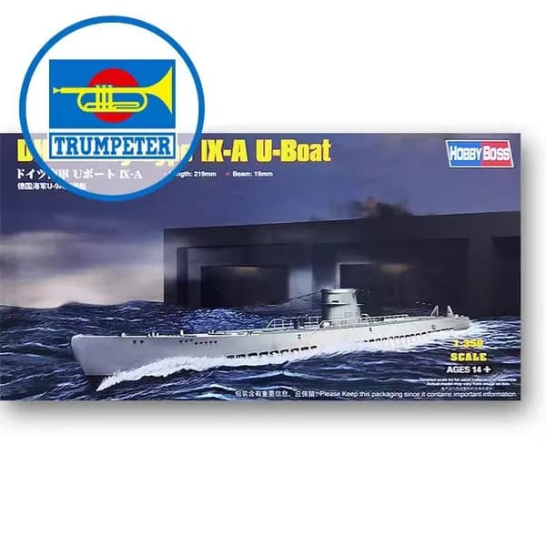 HOBBYBOSS 1/350 83506 Немецкая подводная лодка типа IX-A U-Boat сборная модель корабля