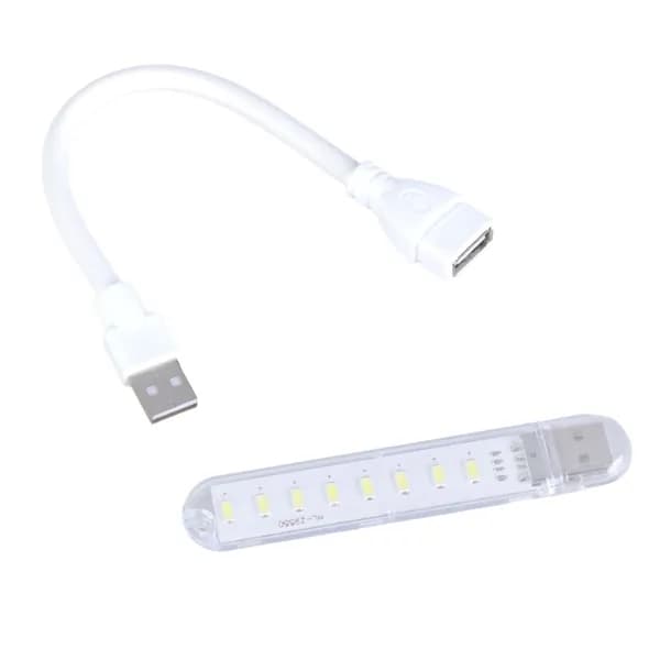 USB-лампа с регулируемым углом наклона, светодиодная лампа с 8 яркими светодиодами и гибким удлинителем для кемпинга, рыбалки, общежитий на открытом воздухе