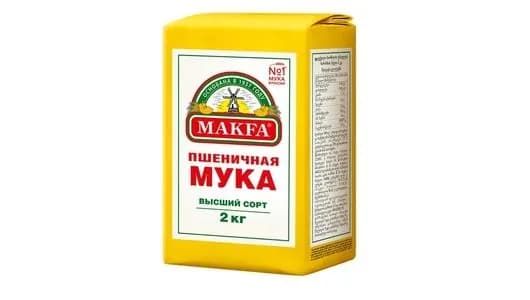 Мука пшеничная Макфа 2 кг
