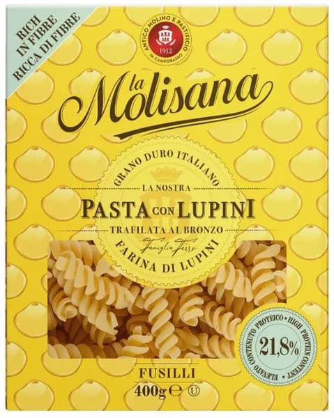 Макароны La Molisana FUSILLI Спиральки из твердых сортов пшеницы с добавлением люпина № 28, 400 г