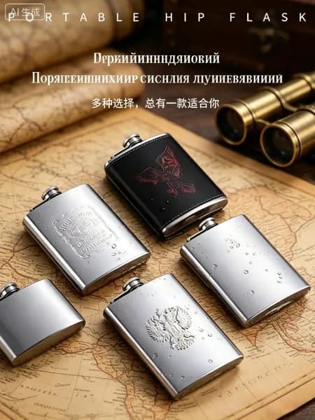 Фляга 120 мл, серебристый
