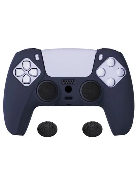 PlayVital Pure Series противоскользящий силиконовый чехол для геймпада PS5, мягкий корпус с накладками на стики для комфортной игры