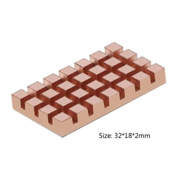 Медный радиатор для SSD M.2 2260, темно-синий