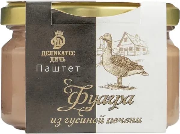 Паштет из гусиной печени Деликатес дичь фуагра Деликатес дичь с/б, 200 г