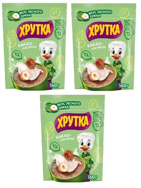 Какао быстрорастворимый с лесным орехом, 160 г, 3 шт