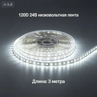 Светодиодная лента 12 Вт, IP20, Холодный белый, 1 шт