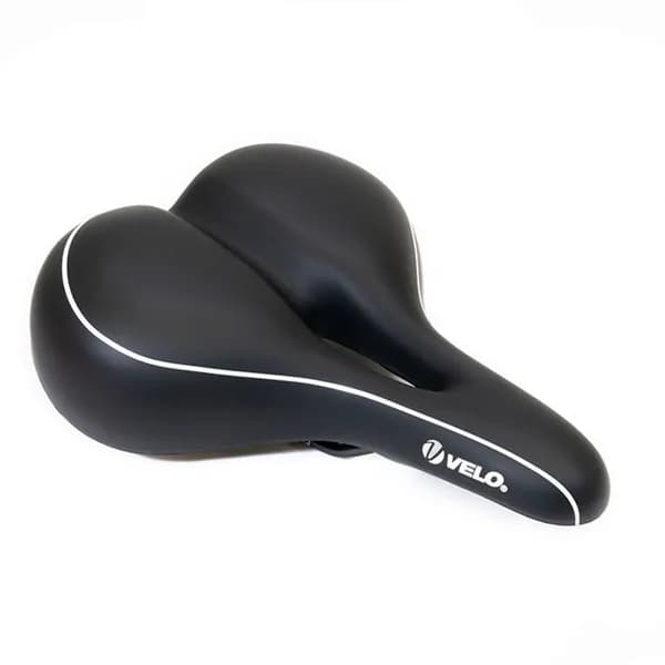 Седло велосипедное VELO COMFORT VL-6322BK, 270x213 мм вакуумное с вентиляционным отверстием