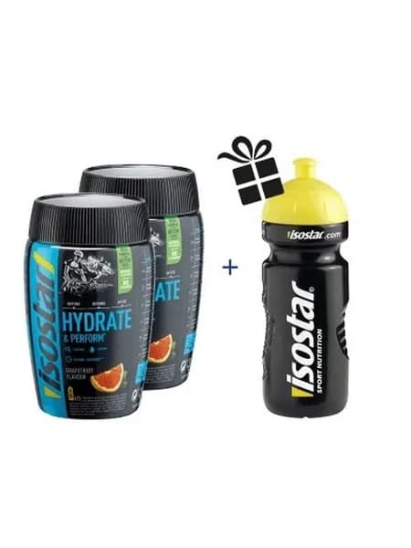 Изотонический напиток Isostar Hydrate & Perform Грейпфрут 2*400 г + бутылочка в подарок