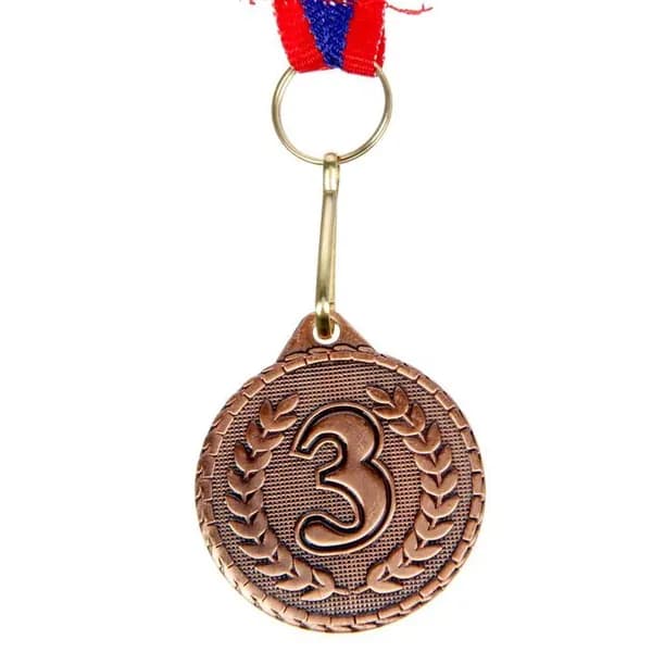 Медаль призовая, 3 место, бронза, d-3, 3 см