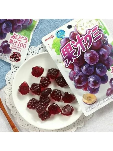 Мармелад Мейджи 54г Meiji Виноград с коллагеном 54гр, Япония