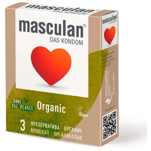 Masculan Экологически чистые презервативы Masculan Organic - 3 шт.