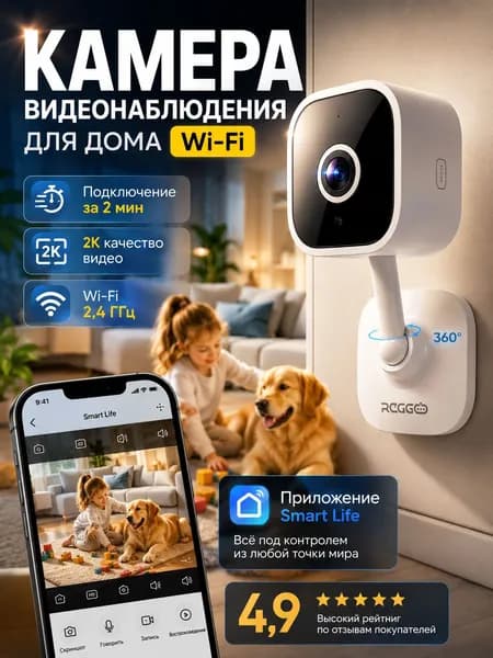 Камера видеонаблюдения WI-FI для дома умная мини