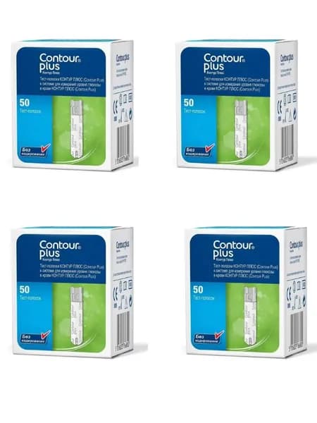 Тест-полоски "Контур PLUS" (Contour PLUS) (200 шт. в уп.)