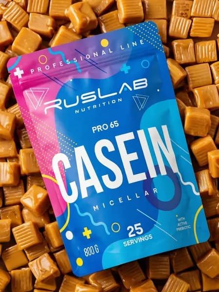 Micellar CASEIN PRO 65,казеиновый протеин,белковый коктейль (800 гр),карамель ирисовая
