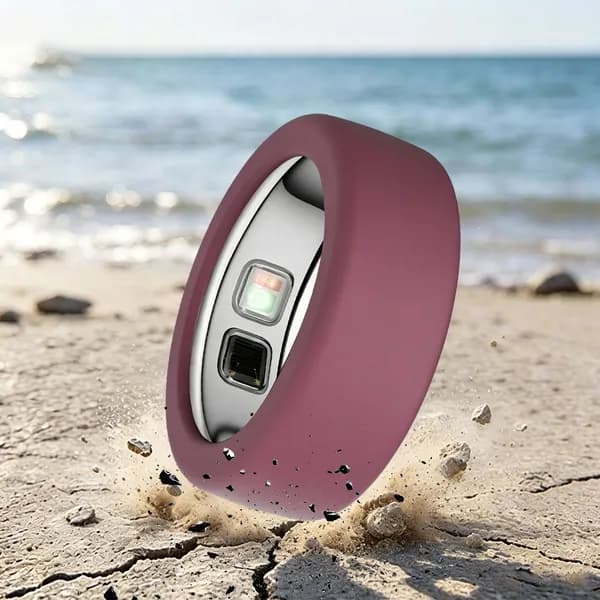 Чехол для кольца Oura Ring 5 из силикона, винно-красный, размер S