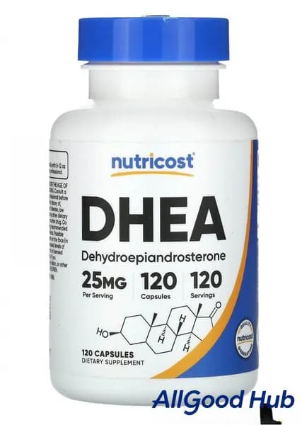 Nutricost, ДГЭА, DHEA, 25 мг, 120 капсул