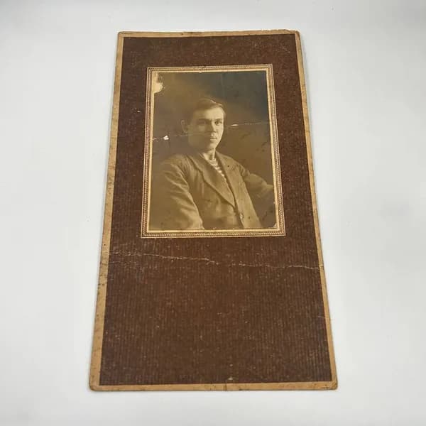 Фотография, Кабинет-портрет, Парень в тельняшке Кисловодск 26 января 1929г!