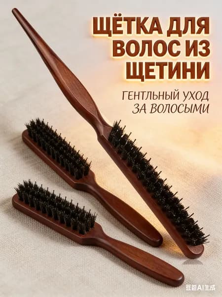 Расческа щетка деревянная для начеса и укладки