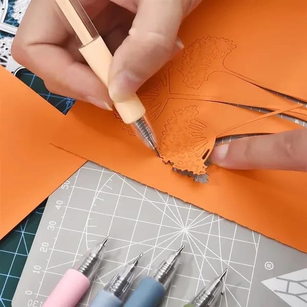Канцелярский нож многофункциональный для скрапбукинга, наклеек, творчества и школьных принадлежностей