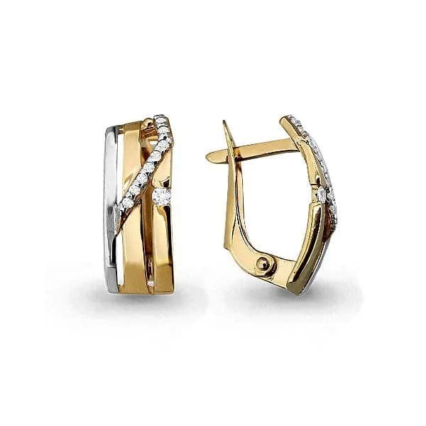Серьги классические золотые 375 пробы