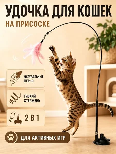 Домашняя Кошка-присоска, Забавная Кошачья Палочка
