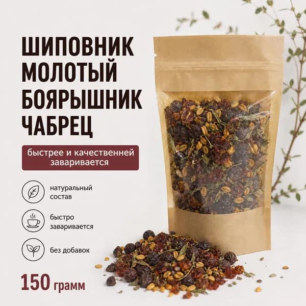 Шиповник сушеный, боярышник, чабрец
