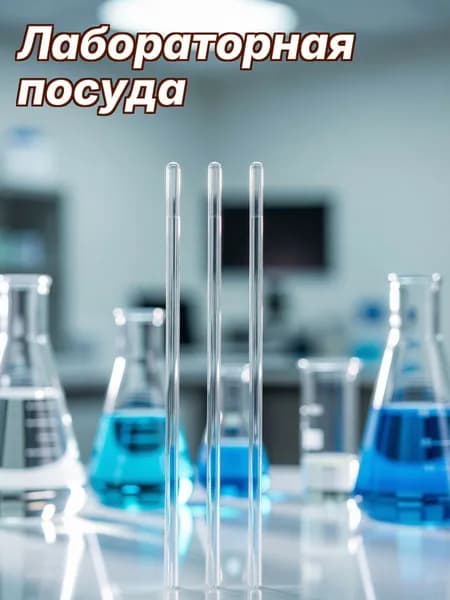 Стеклянные палочки для перемешивания, 3 шт, белые, для лабораторных работ