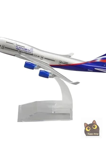 Модель Самолета Боинг 747 Аэрофлот С Подставкой, Aeroflot Boeing 747, Российская Авиация, Коллекция Для Любителей Авиации
