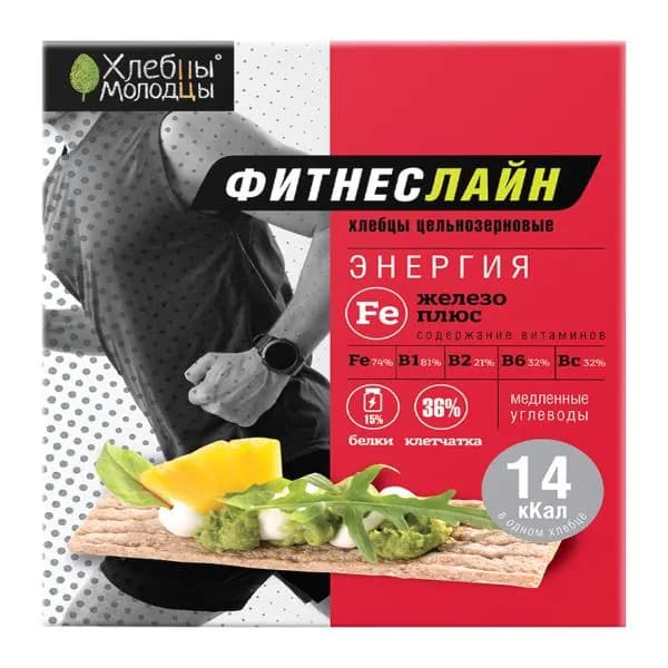 Хлебцы хрустящие Железо плюс Хлебцы молодцы 100г