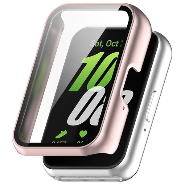 Чехол-накладка с закалённым стеклом для Samsung Galaxy Fit3 (SM-R390), полная защита, тонкий и прозрачный