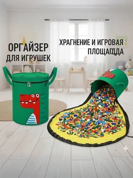Корзина для игрушек длина 34 см, ширина 34 см, высота 39 см.