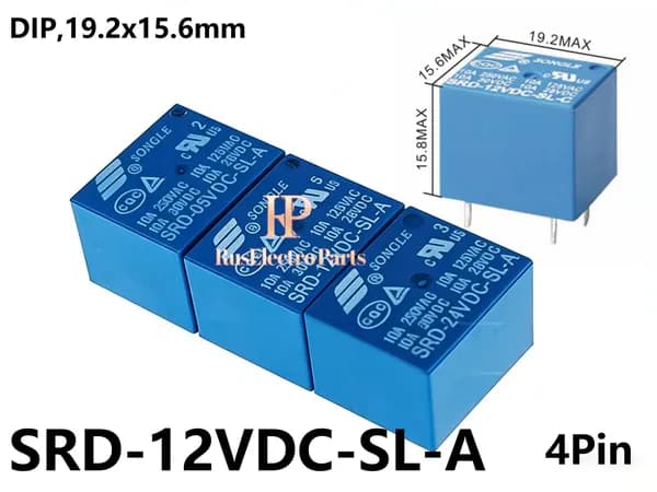5 шт.реле SRD-12VDC-SL-A 12V DIP-4