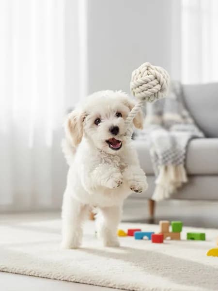 Игрушка для собак канат плетёный с узлом Japan Premium Pet канатный шар, размер S
