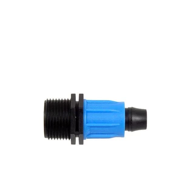 Фитинг муфта GREEN RAIN MC021634 (3/4" нар.резьба x КТ 16 мм) для капельной трубки. Комплект 10 штук