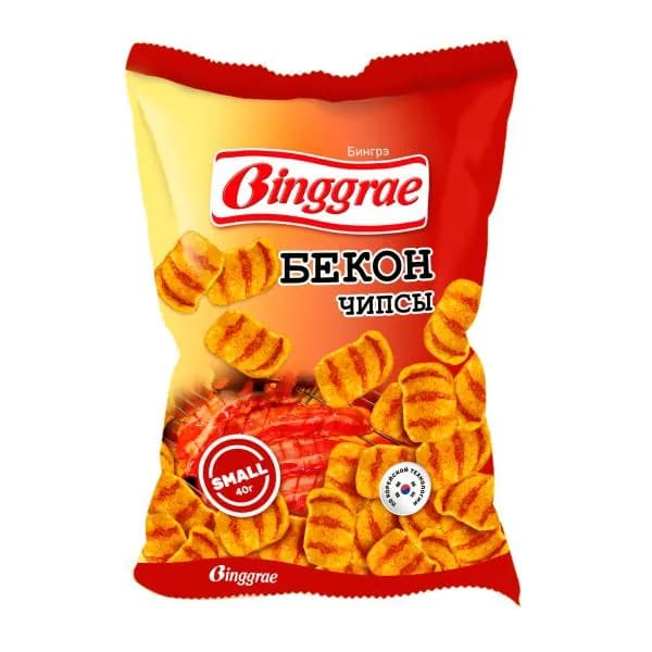 Чипсы со вкусом Бекон Binggrae 40г
