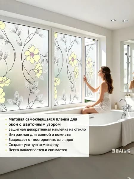 Пленка для окон 30x200 см 1 шт статическая зеркальный эффект прозрачный