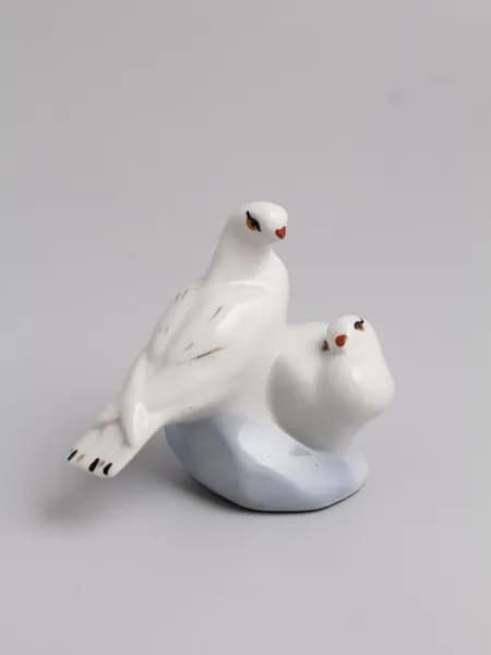 Антикварная статуэтка "Голуби", фарфор, СССР, 1960-70 гг.