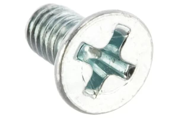 Винт потайной Стройбат DIN 965 М4x 8 белый, цинк, 22 шт.