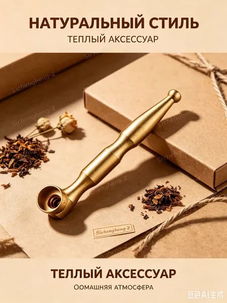 Подставка для трубки 10,3 см, золотистого цвета, 1 шт.
