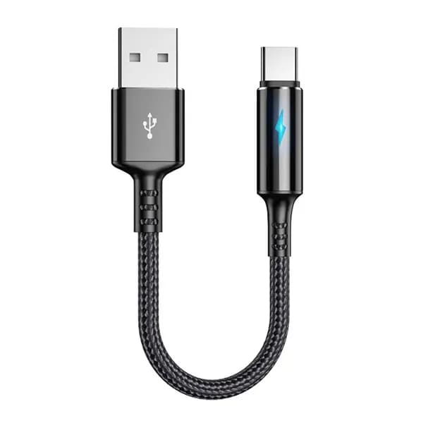 Сетевой кабель питания USB Type-C, 0.1 м, бирюзовый