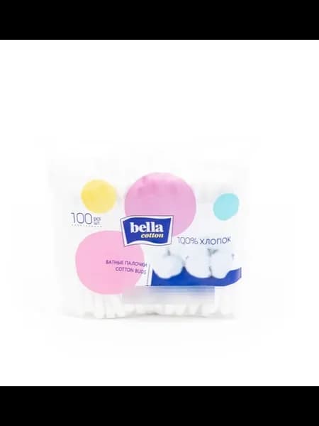 Белла Cotton Ватные палочки косметические, 100шт
