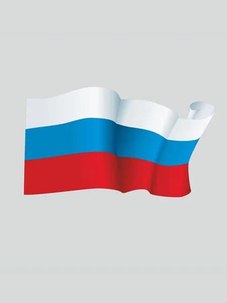 Наклейка Российский флаг. V3, 10 х 6 см