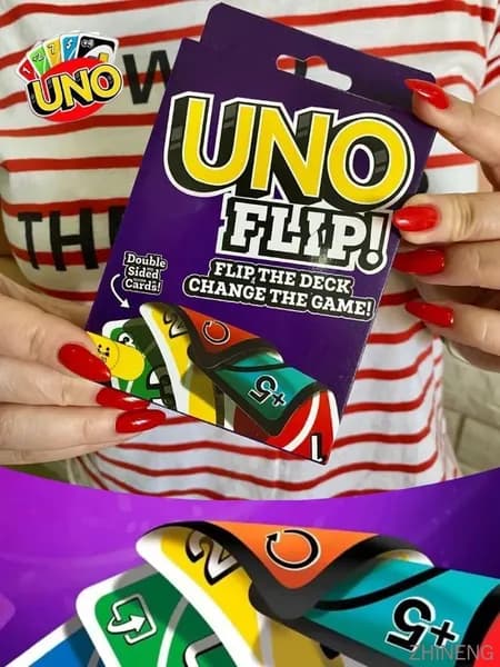 Увлекательная настольная игра UNO FLIP 112 карт, развивающая карточная игра уно для компании, для семьи, в дорогу, для детей и взрослых
