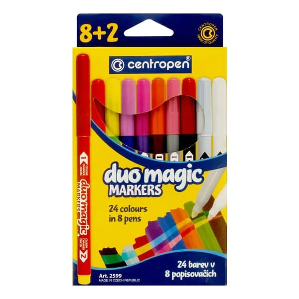 Centropen набор фломастеров DUO MAGIC для рисования, 8+2 цвета 2599/10