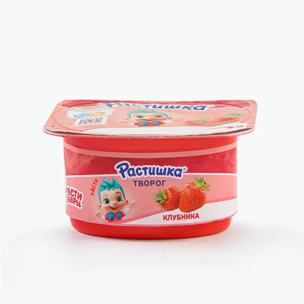 Творог клубника 110 г, Растишка