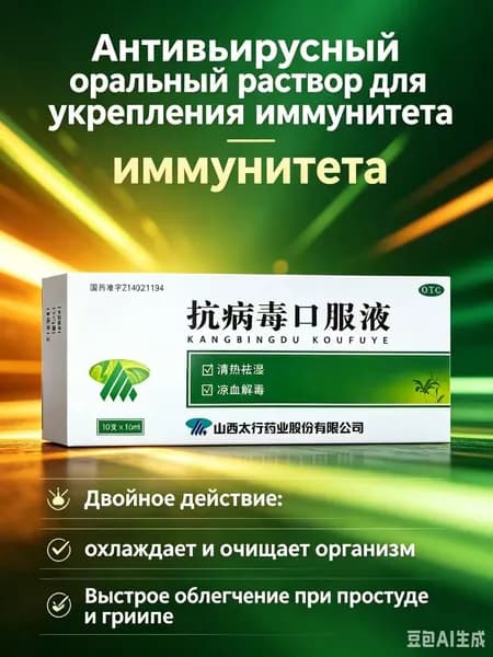 Растительные антибиотики, средства от простуды, противовирусные препараты, 10 шт, 100 мл