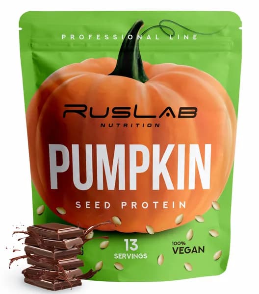 PUMPKIN SEED PROTEIN-протеин тыквенный,растительный протеин,веганский протеин,БЕЗ ГМО (416 гр),вкус шоколад